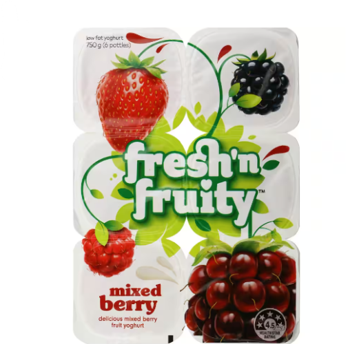Fresh n Fruity Mixed Berry Yoghurt 6pk