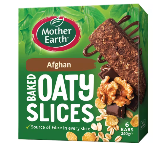Mother Earth Baked Oaty Slice Afghan 6pk 240g