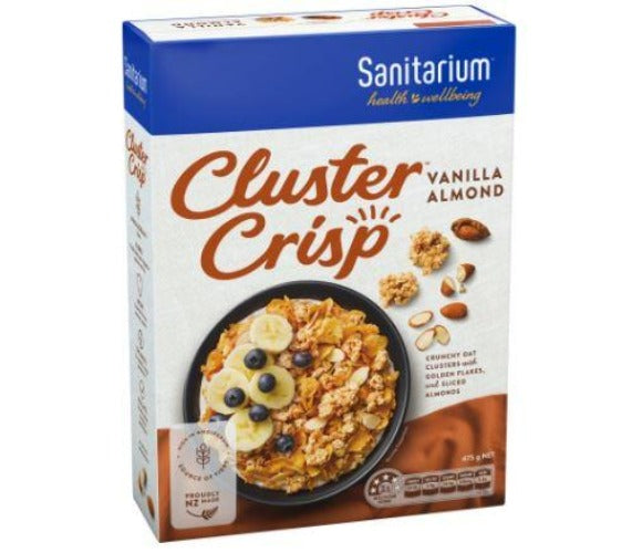 Sanitarium Cluster Crisp Vanilla Almond Cereal 475g