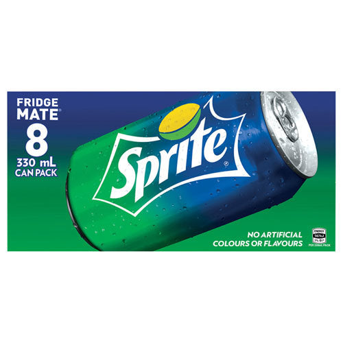 Sprite Lemon Lime Soft Drink Cans 330ml x 8pk