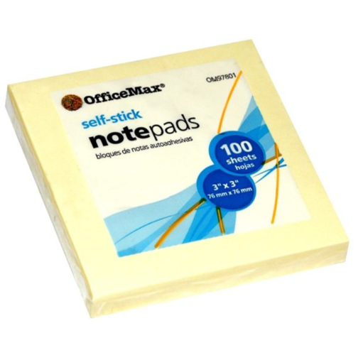 OfficeMax 76x76mm Self Stick Notes