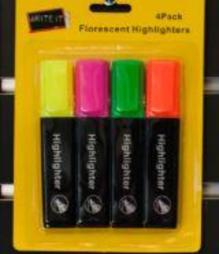 Fluorescent Highlighters 4pc