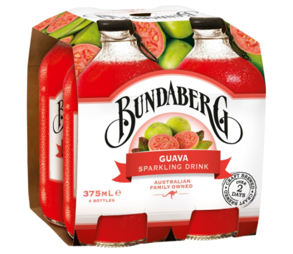 Bundaberg Guava Soft Drink 375ml 4pk