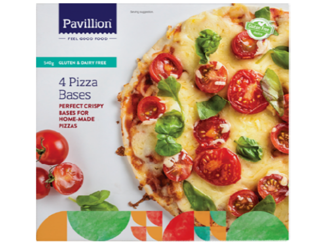 Pavillion GF & DF Pizza Bases 4pk