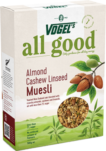 Vogels All Good Almond Cashew & Linseed Muesli 500g