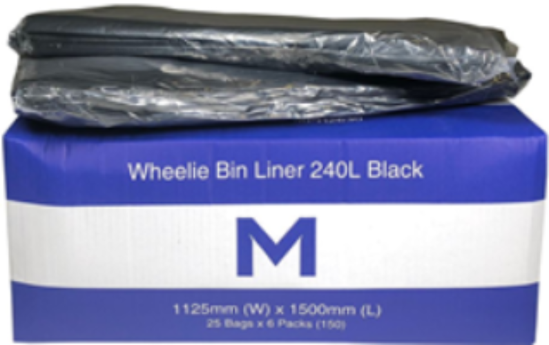 Bastion Bin Liner Black 240L 10pk