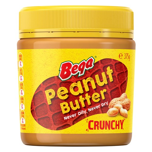 Bega Crunchy Peanut Butter Jar 375g