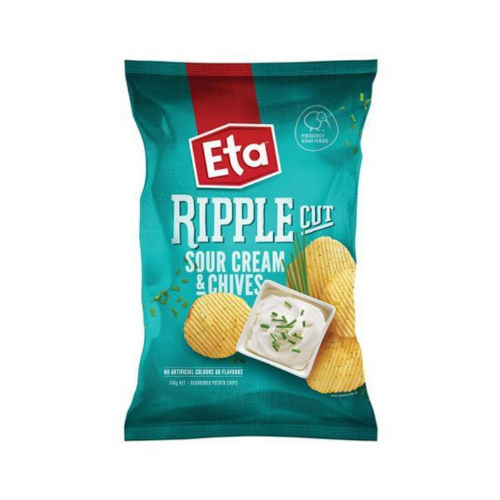 Eta Ripples Sour Cream & Chives Potato Chips 150g