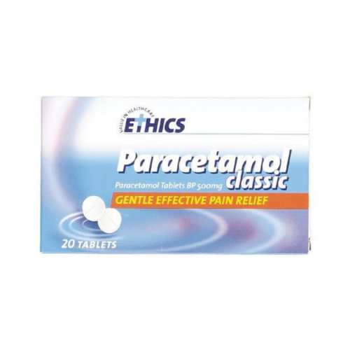 Ethics Paracetamol Tablets Round 500mg Box 20