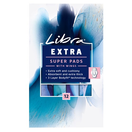 Libra Extra Pads Super With Wings 12pk