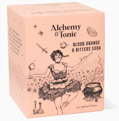 Alchemy & Tonic Blood Orange & Bitters Soda 4pk x 250ml