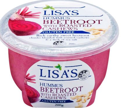 Lisa's Hummus Beetroot with Roasted Cashews 200g
