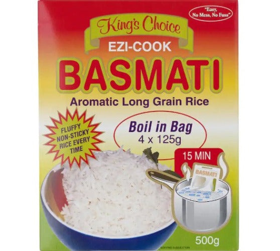 Kings Choice Boil in Bag Basmati Rice 4 x 125g