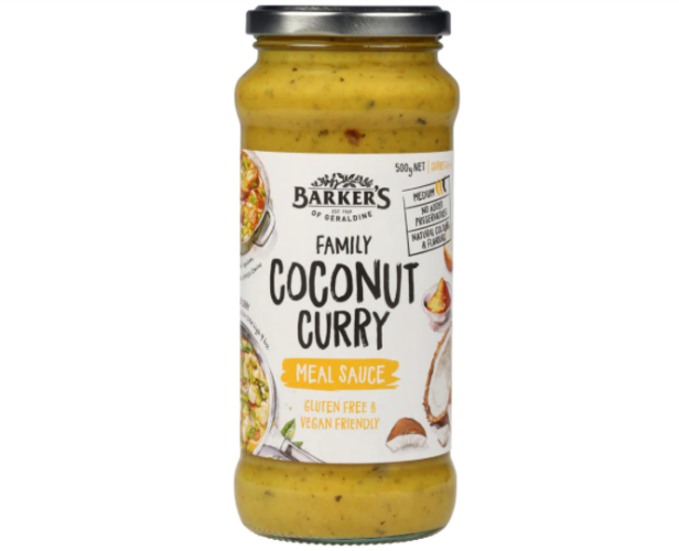Barkers Coconut Curry Meal Sauce 500g