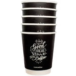 C&C Disposable Coffee Cup 8oz Dbl Wall Quote 25pk