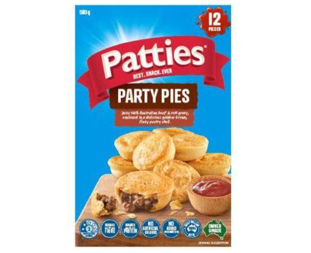 Patties Classic Beef Party Pies 12pk