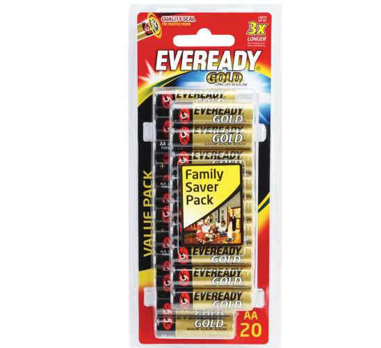 Eveready Gold AA Batteries 20pk