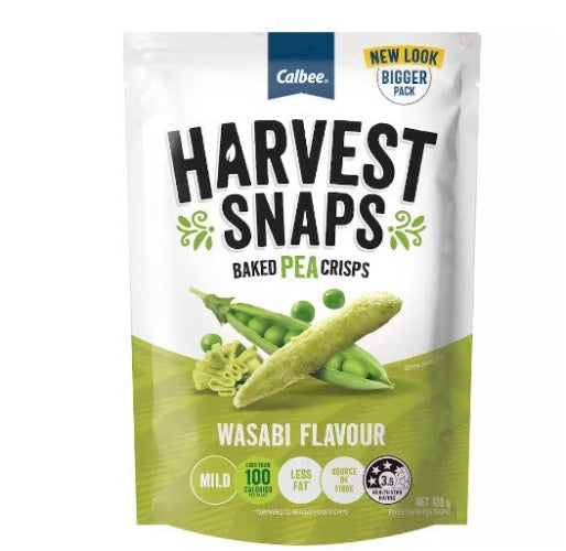 Harvest Snaps Wasabi Baked Pea Crisps 120g