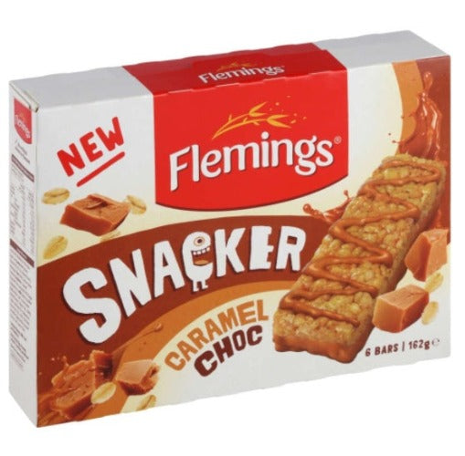 Flemings Snacker Caramel Choc Muesli Bars 6pk 162g