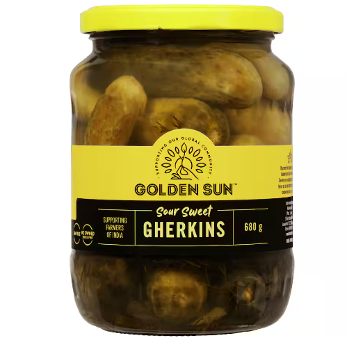 Golden Sun Sour Sweet Gherkins 680g