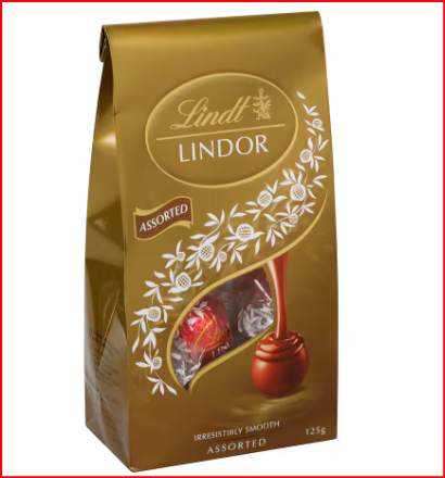 Lindt Lindor Assorted Chocolates Pouch 125g