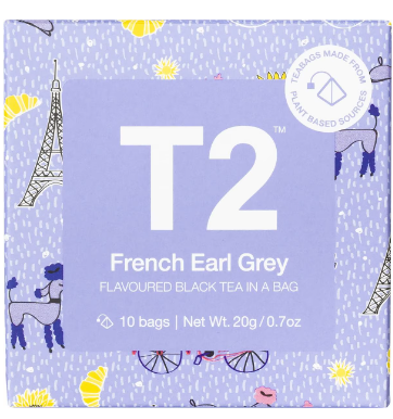 T2 French Earl Grey Tea Bags 10pk 20g