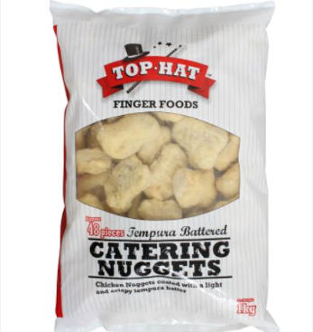 Top Hat Frozen Battered Chicken Nuggets 1kg