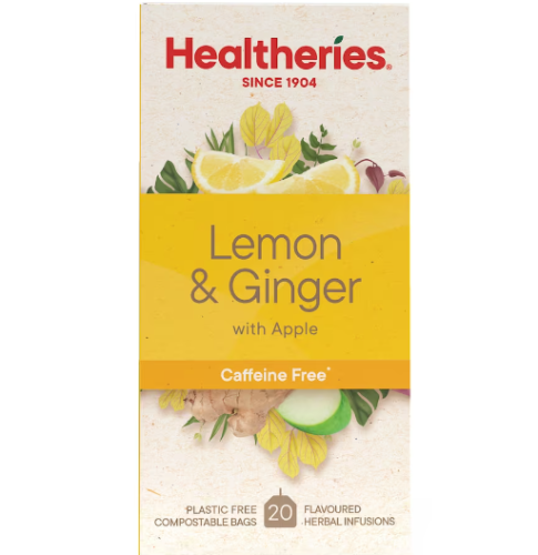 Healtheries Lemon Ginger with Apple Tea 20pk