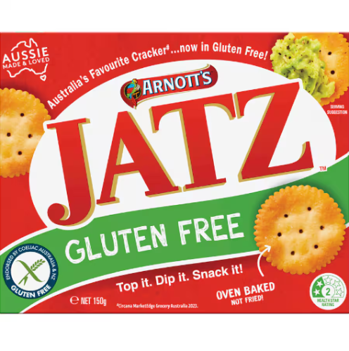 Arnotts Jatz Gluten Free Original Crackers 130g