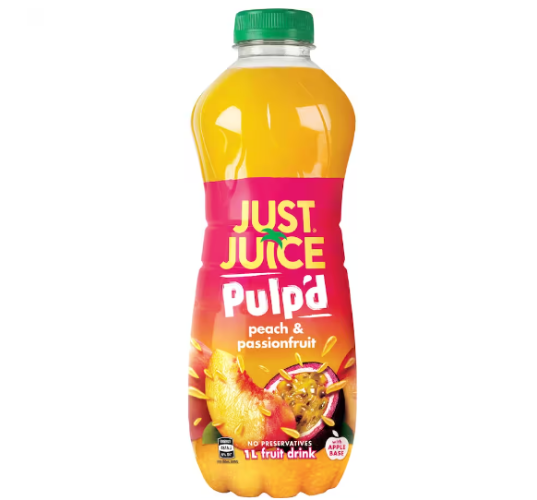 Just Juice Pulp'd Peach & Passionfruit Fruit Juice 1L