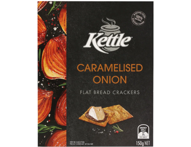 Kettle Caramelised Onion Flat Bread Crackers 150g