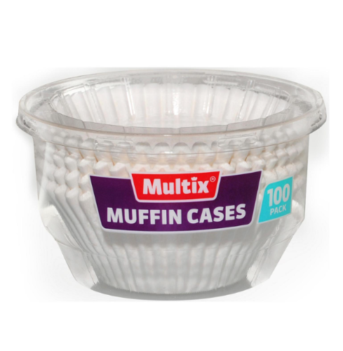 Multix Muffin Cases White 100pk