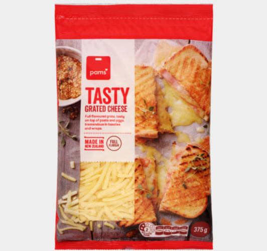 Pams Grated Tasty Cheese 375g