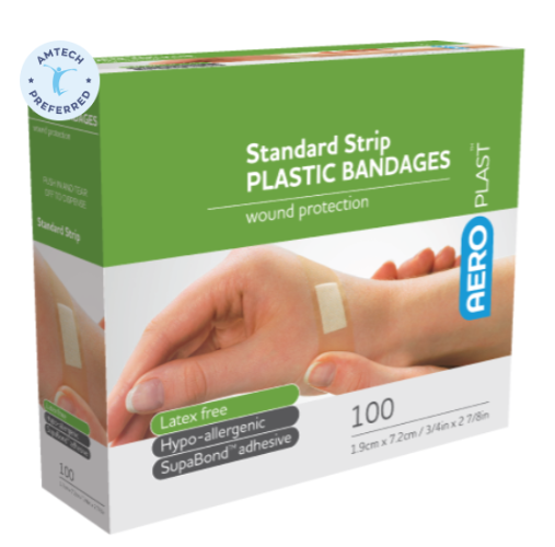 Aeroplast Plastic Plasters 72mm x 19mm 100pk