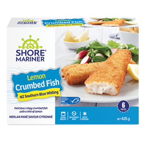 Shore Mariner Lemon Crumbed Fish 425g