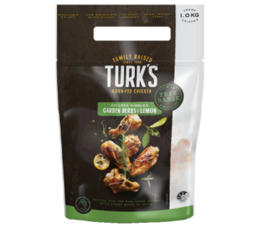 Turks Free Range Garden Herbs & Lemon Chicken Nibbles 1kg