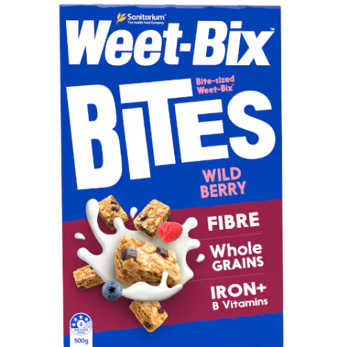 Sanitarium Weet Bix Bites Wild Berry Cereal 500g