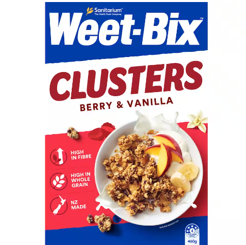 Sanitarium Berry & Vanilla Weet Bix Clusters 460g