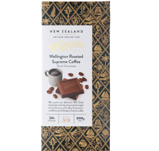 Whittakers Wellington Roasted Supreme Coffee Block 100g