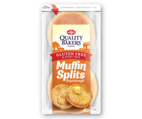 Quality Bakers GF Sourdough Muffin Splits 4pk