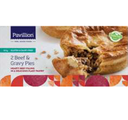 Pavillion GF & DF Beef & Gravy Pies 2pk