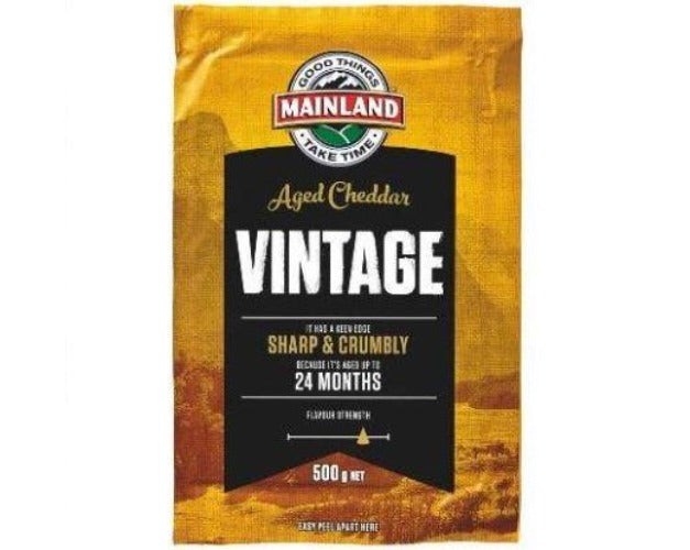 Mainland Vintage Cheddar Cheese Block 500g