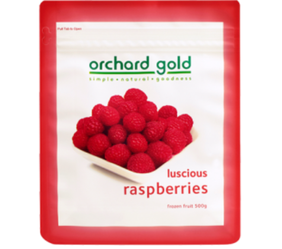 Orchard Gold Frozen Raspberries 500g