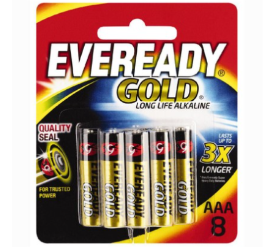 Eveready Gold AAA Batteries 8pk