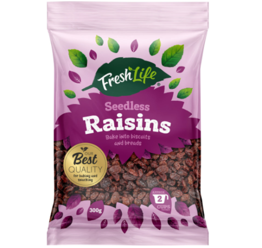 Fresh Life Seedless Raisins 300g