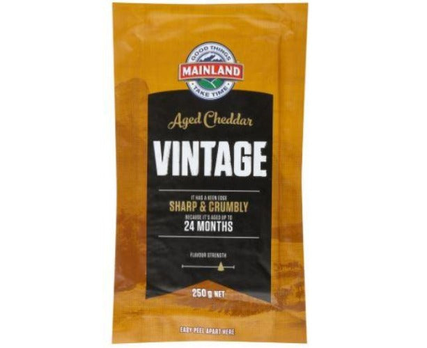 Mainland Vintage Cheddar Cheese Block 250g