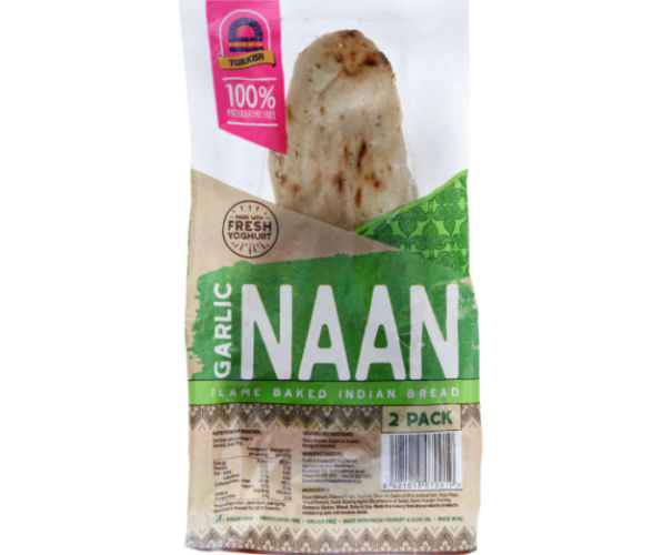 Turkish Garlic Naan Bread 2pk