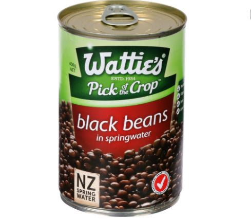 Watties Black Beans In Springwater 400g