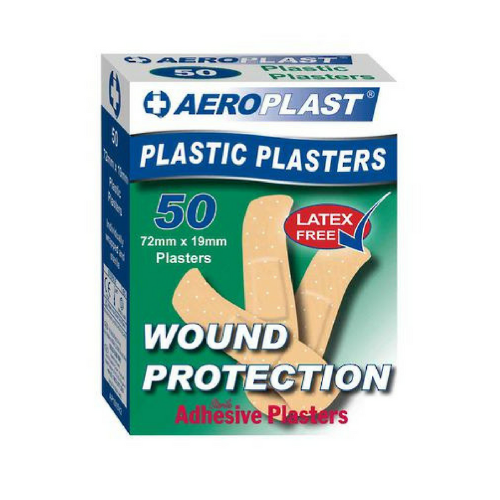 Aeroplast Plastic Plasters 72x19mm - Box 50