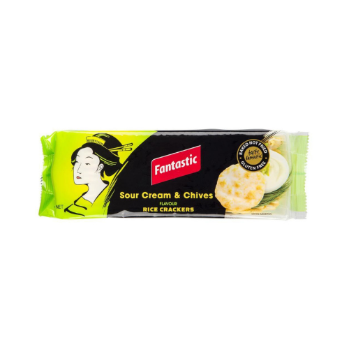 Fantastic Sour Cream & Chives Rice Crackers 100g